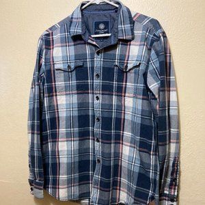 Astronomy Clothing Brand Men's Long Sleeve Button Up Flannel Shirt Size Large